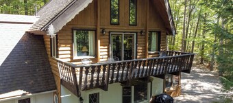 The Chalet at Jay is a  cozy retreat in the Adirondack mountains.