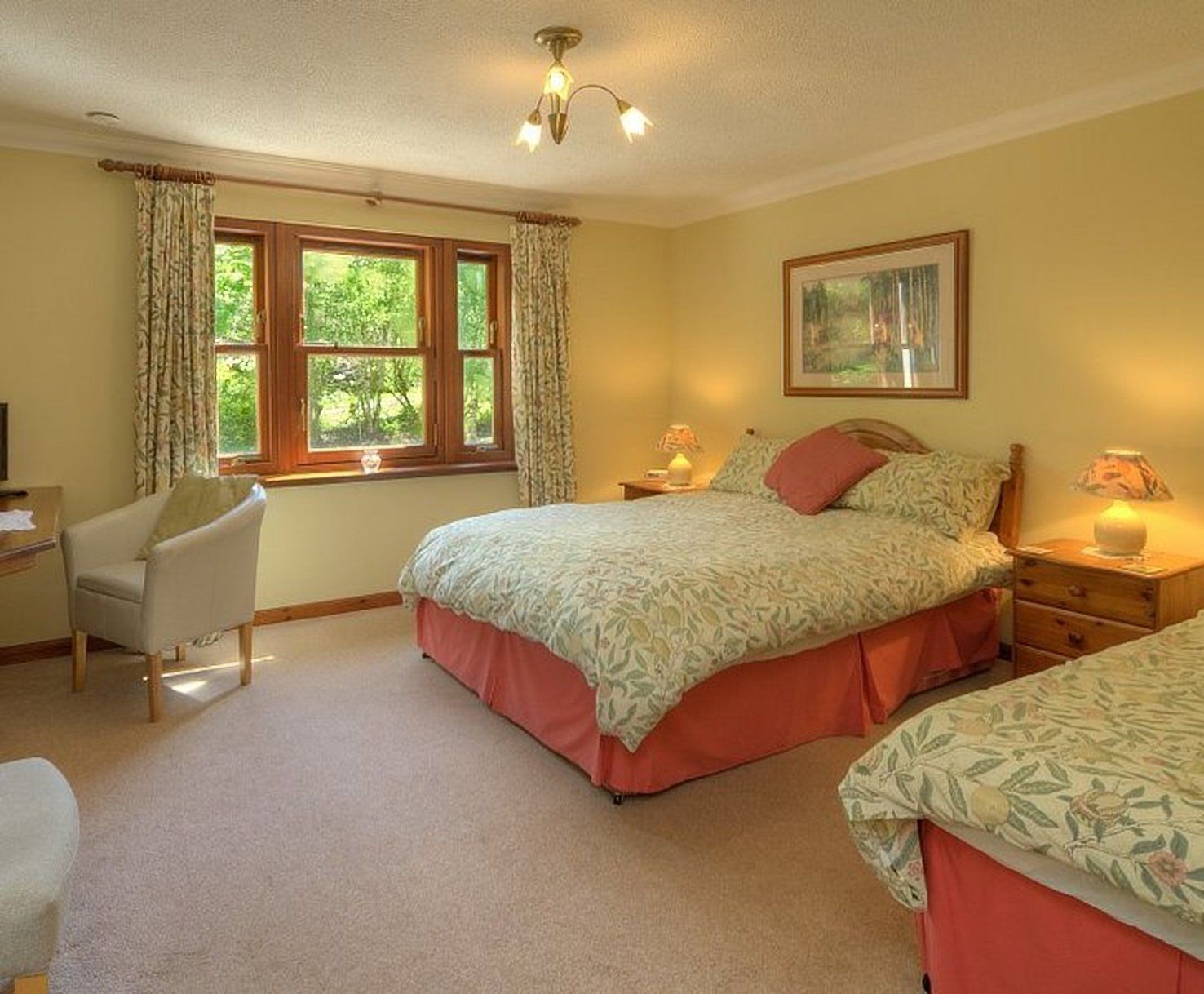 Desk, free WiFi, bed sheets