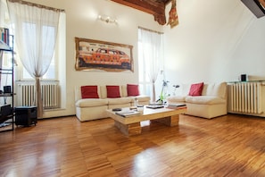 Apartment, 2 Bedrooms | Living area | Flat-screen TV, DVD player - Portico - WR Apartments (Rome)