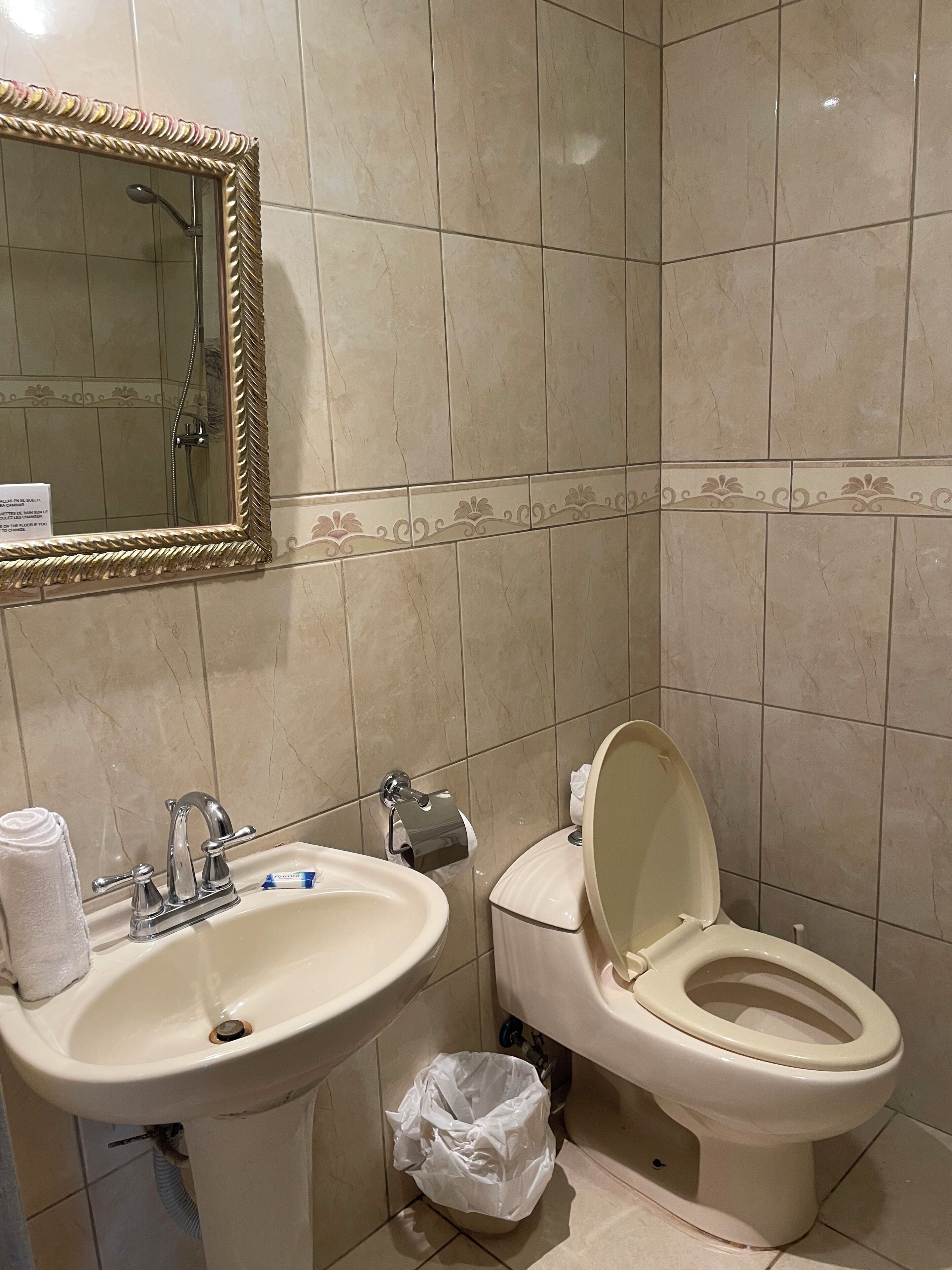 comfort studio, 1 queen bed, accessible, non smoking (212) | bathroom | shower, towels