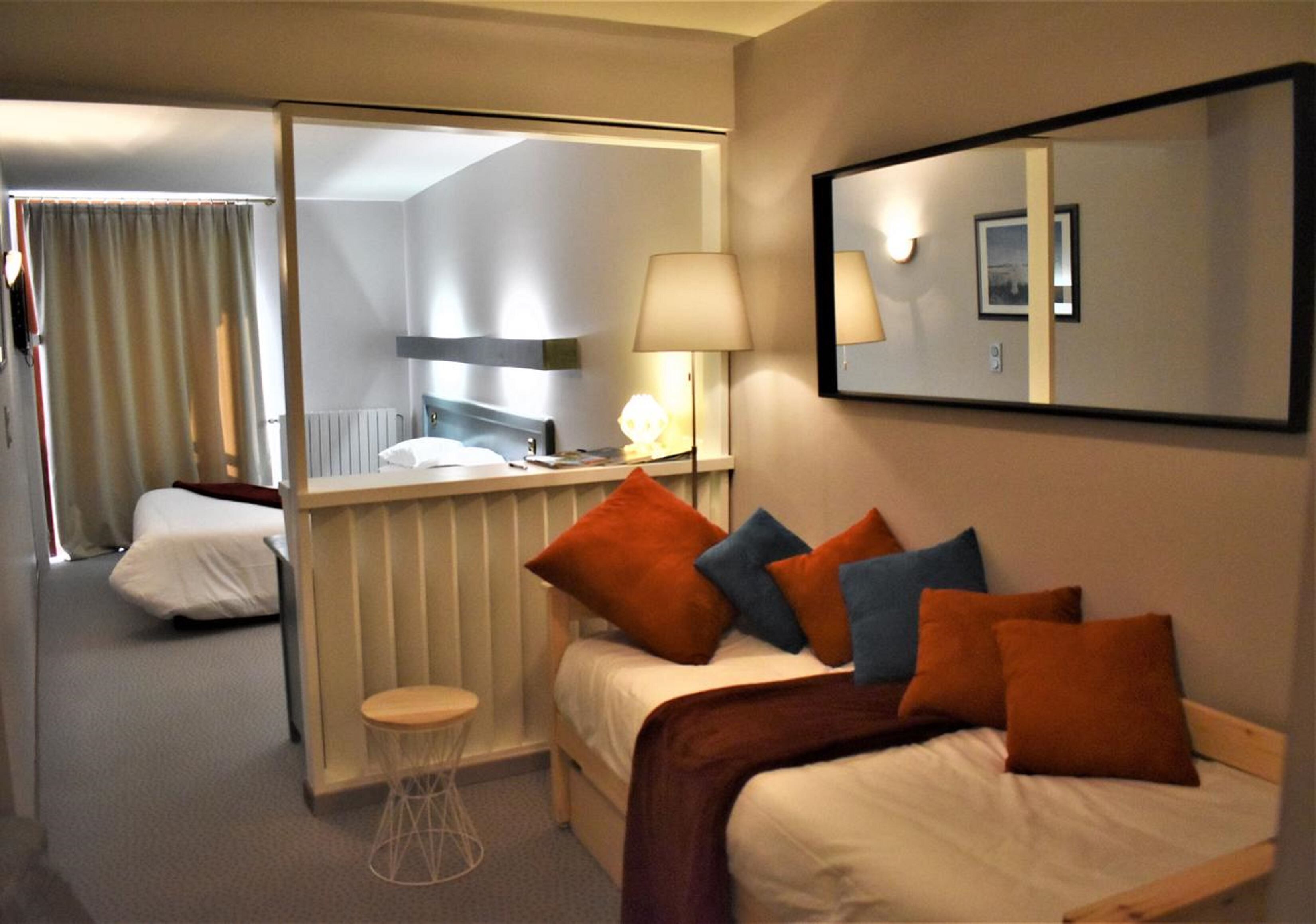 desk, blackout curtains, soundproofing, iron/ironing board