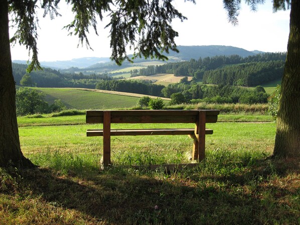 Vue depuis lâhĂ©bergement