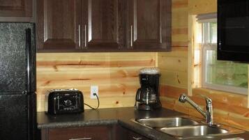 Cottage, 2 Bedrooms (No Linens Included) | Private kitchen | Full-size fridge, microwave, stovetop, coffee/tea maker