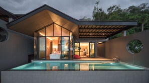 Villa, 1 Bedroom, Private Pool, City View | In-room safe, desk, blackout drapes, iron/ironing board - The Senses Pool Villas (Patong)