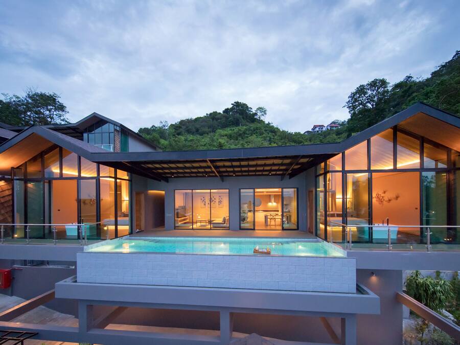 Vila, 2 quartos, vista para o mar | Cofres nos quartos, escrivaninha, cortinas blackout