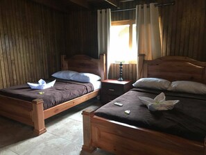 Classic Double Room, 2 Double Beds, Non Smoking | Iron/ironing board, bed sheets