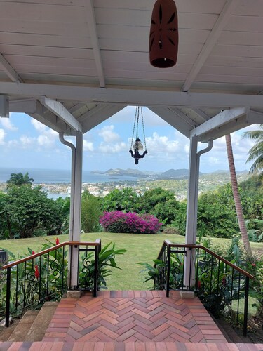 A typical Caribbean plantation house, with superb panoramic ocean views. 