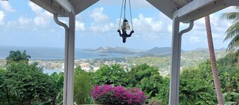 A typical Caribbean plantation house, with superb panoramic ocean views. 