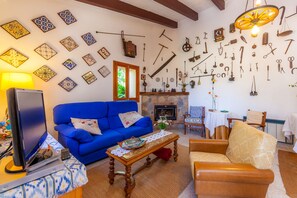 Fernseher, Kamin, DVD-Player