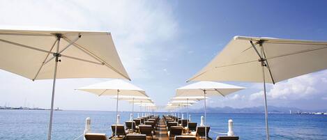 Outdoor banquet area