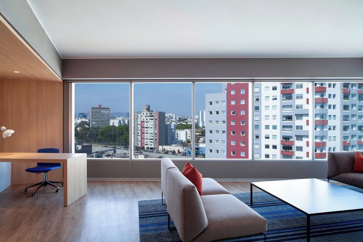 suite, 1 king bed, non smoking, city view (corner) | view from room