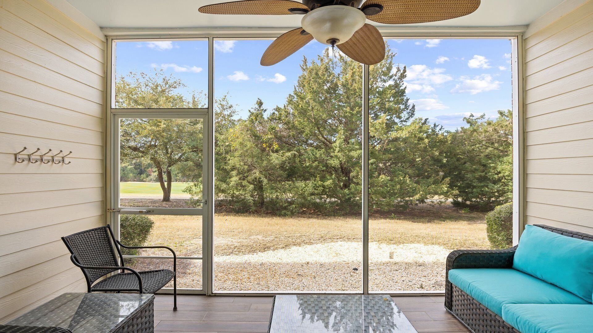 Flat-screen TV, video games, DVD player, stereo