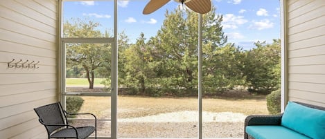 Flat-screen TV, video games, DVD player, stereo