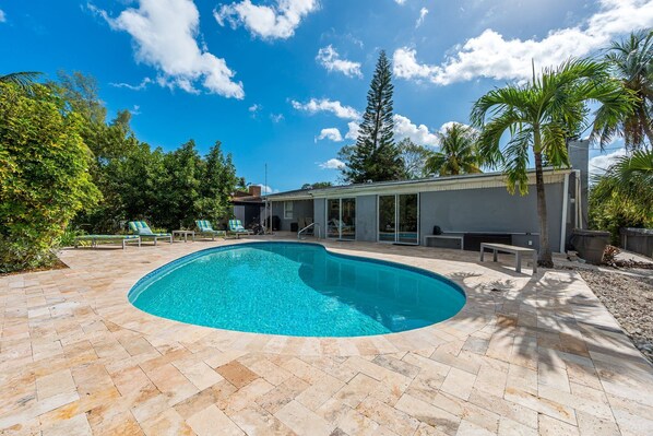 Outdoor pool, a heated pool