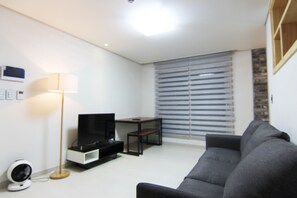 Family House, 3 Bedrooms | Living area | Flat-screen TV - Fateful Guesthouse in Heaven (Daegu)