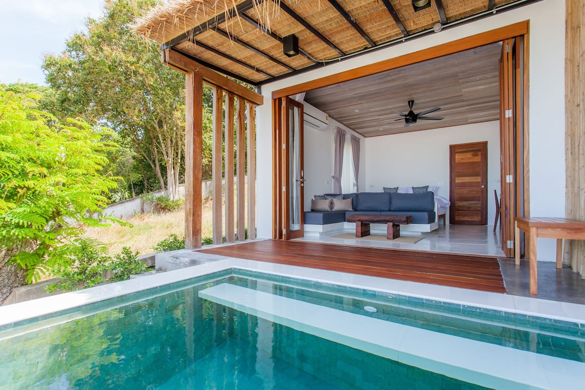 Deluxe Villa, 1 Bedroom, Private Pool, Ocean View | Teras/patio