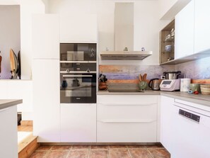 Microwave, oven, dishwasher, high chair