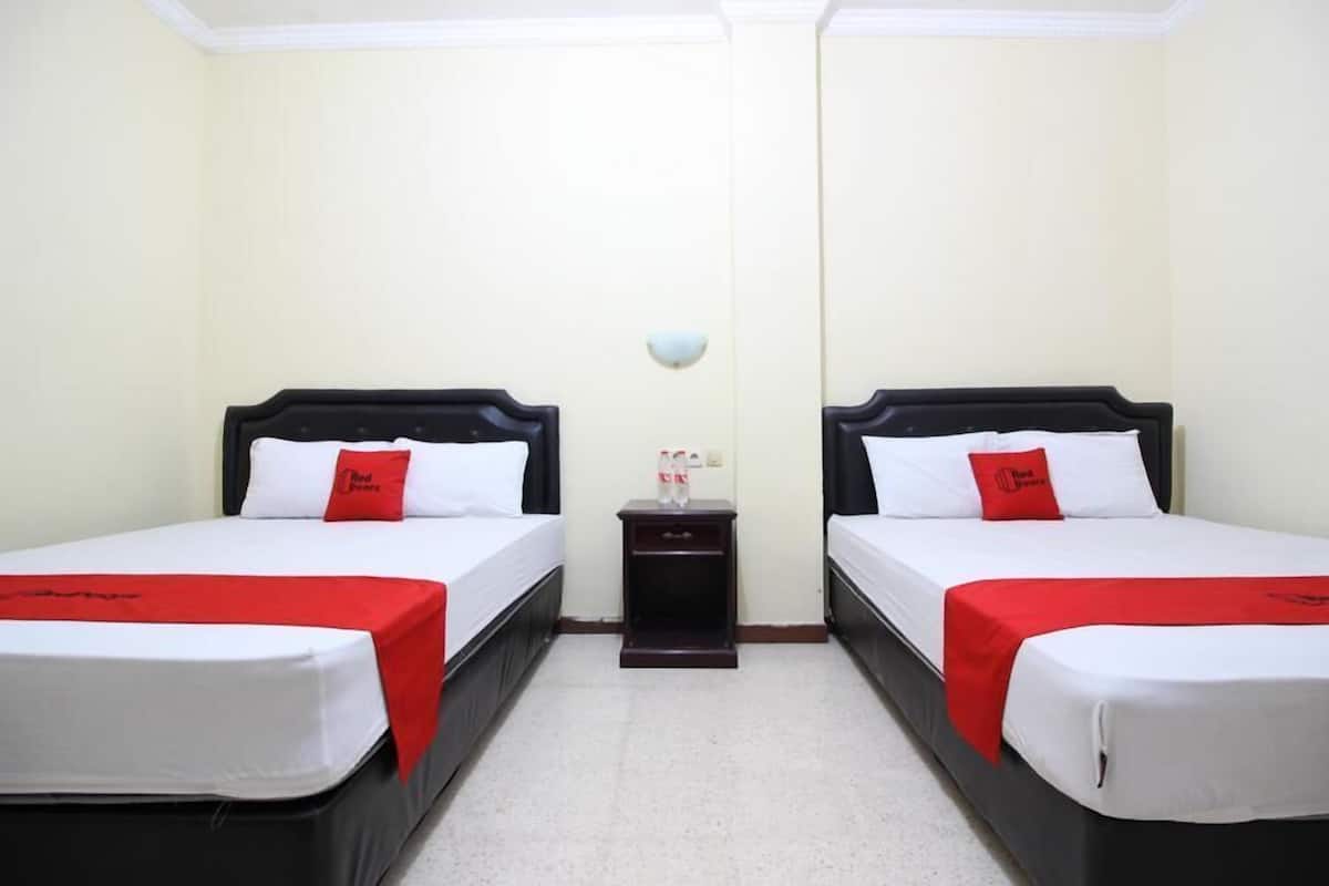 Desk, free WiFi, bed sheets