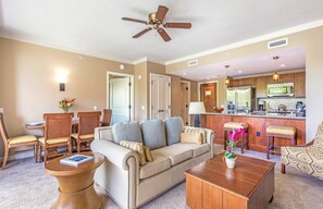 TV, DVD player, stereo