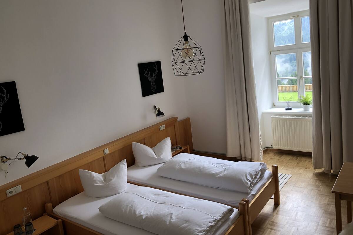 Panoramic-Doppelzimmer, 1 Schlafzimmer, barrierefrei, Bergblick | Allergikerbettwaren, schallisolierte Zimmer, kostenloses WLAN