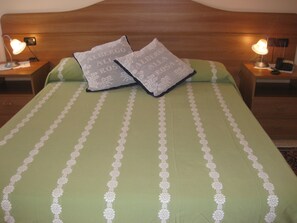 Desk, free WiFi, bed sheets