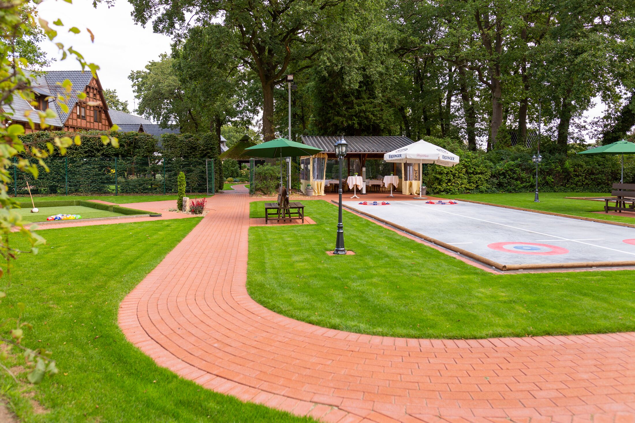 outdoor banquet area