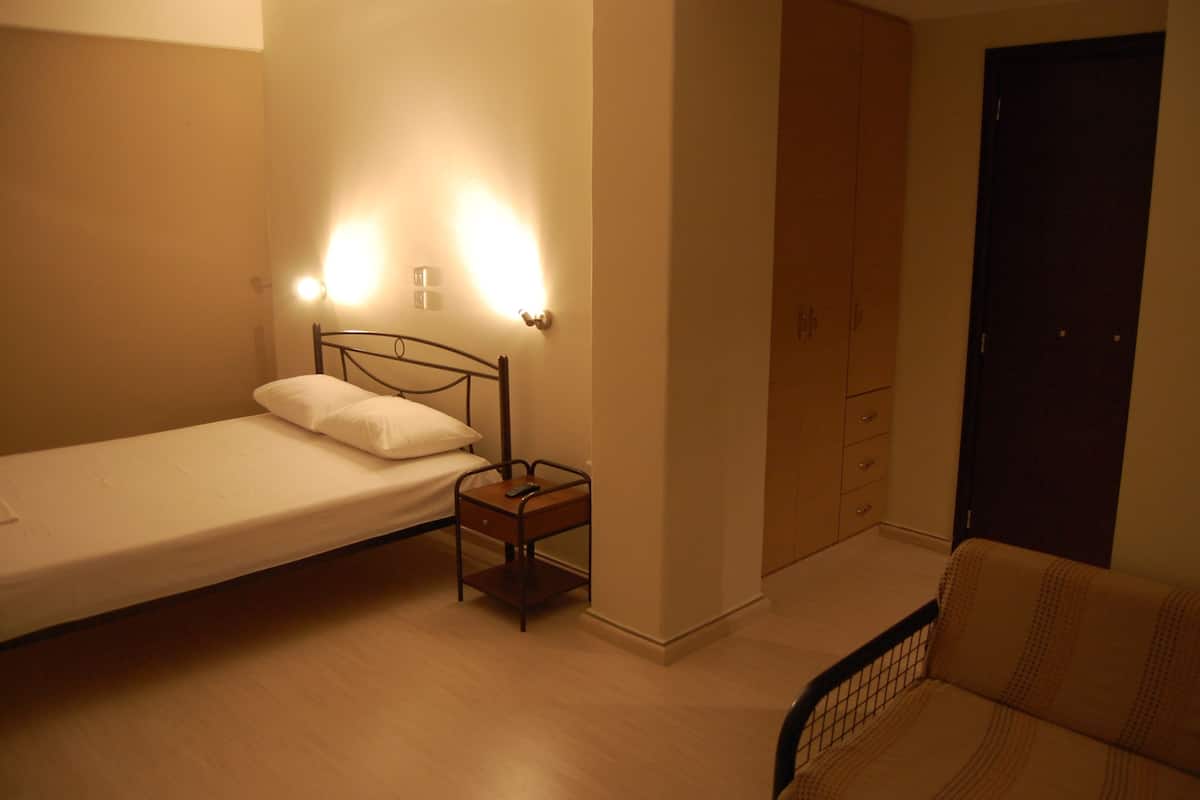 Kamar Double atau Twin, pemandangan laut | Brankas, setrika/meja setrika, Wi-Fi gratis, dan seprai linen
