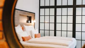 Ropa de cama hipoalergénica y minibar