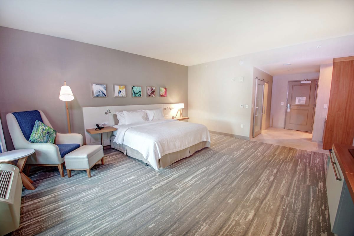 Room, 1 King Bed, Accessible (Roll-In Shower) | Desk, blackout drapes, soundproofing, iron/ironing board