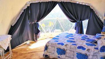 Familienzelt, 2 Schlafzimmer, mit Bad, Meerblick