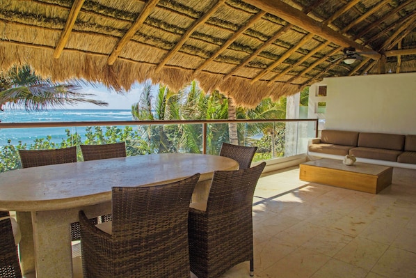 Villa, 3 Bedrooms, Terrace, Beach View | Balcony