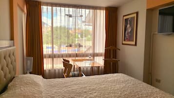 Deluxe Double Room, City View | Select Comfort beds, desk, laptop workspace, iron/ironing board