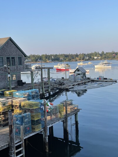 Southwest Harbor  Cottage Overlooking Harbor and  Gardensthe