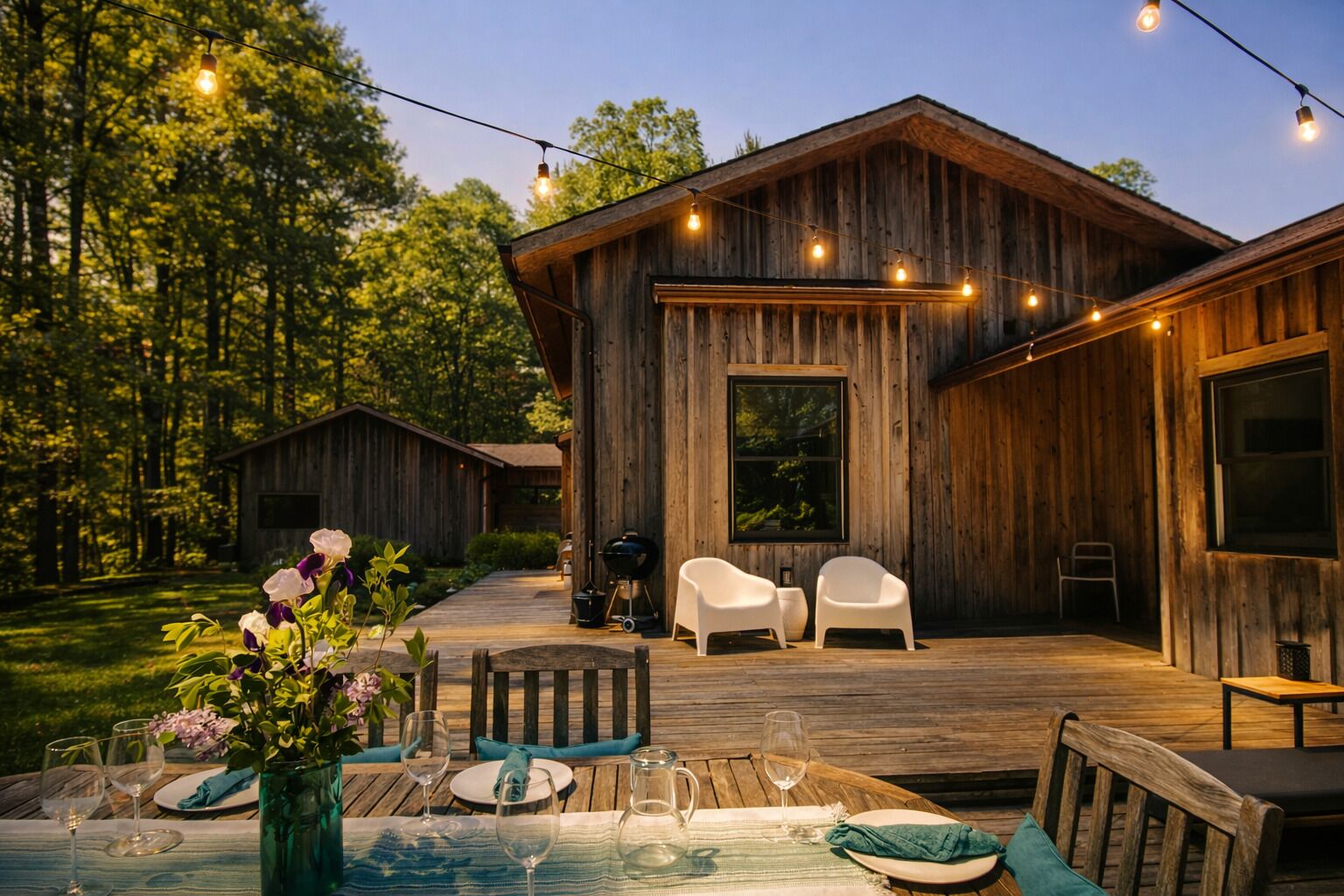 屋外ダイニングエリア