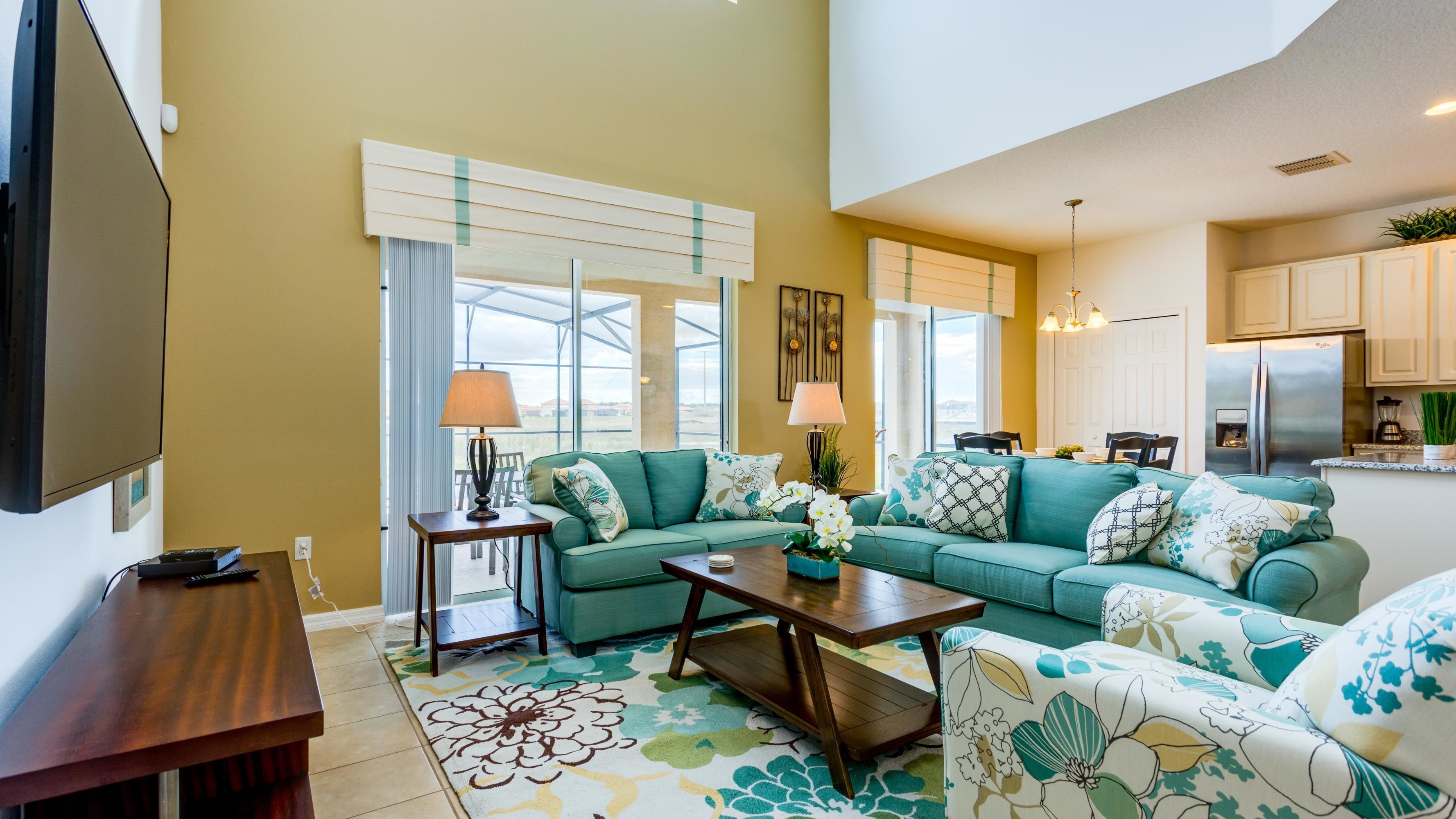 Casa familiar | Sala de estar | Smart TV de 55 pulgadas con canales digitales y futbolito 