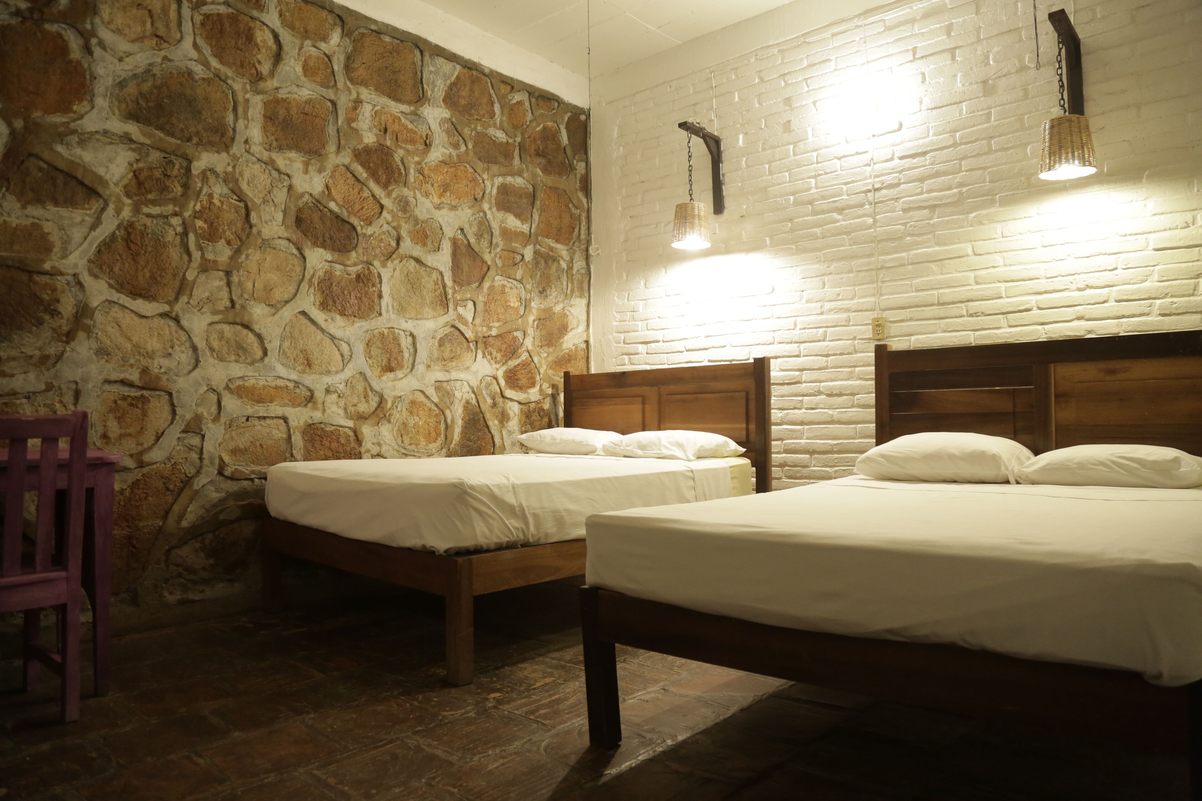 quadruple room, 2 double beds, non smoking | bed sheets