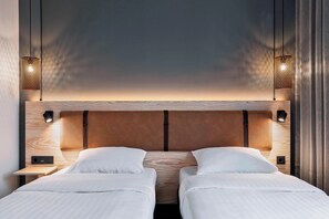 客房, 2 張單人床 | 隔音、免費無線上網、床單