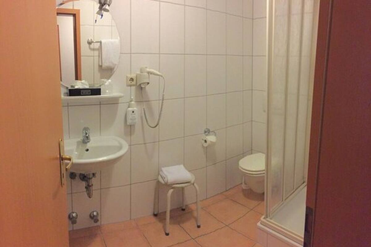 free toiletries, hair dryer, slippers, towels