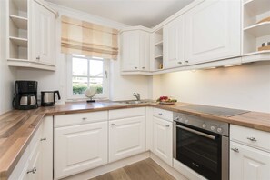Fridge, oven, dishwasher, high chair