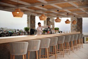 2 bares, bar de vinos, salón en el lobby