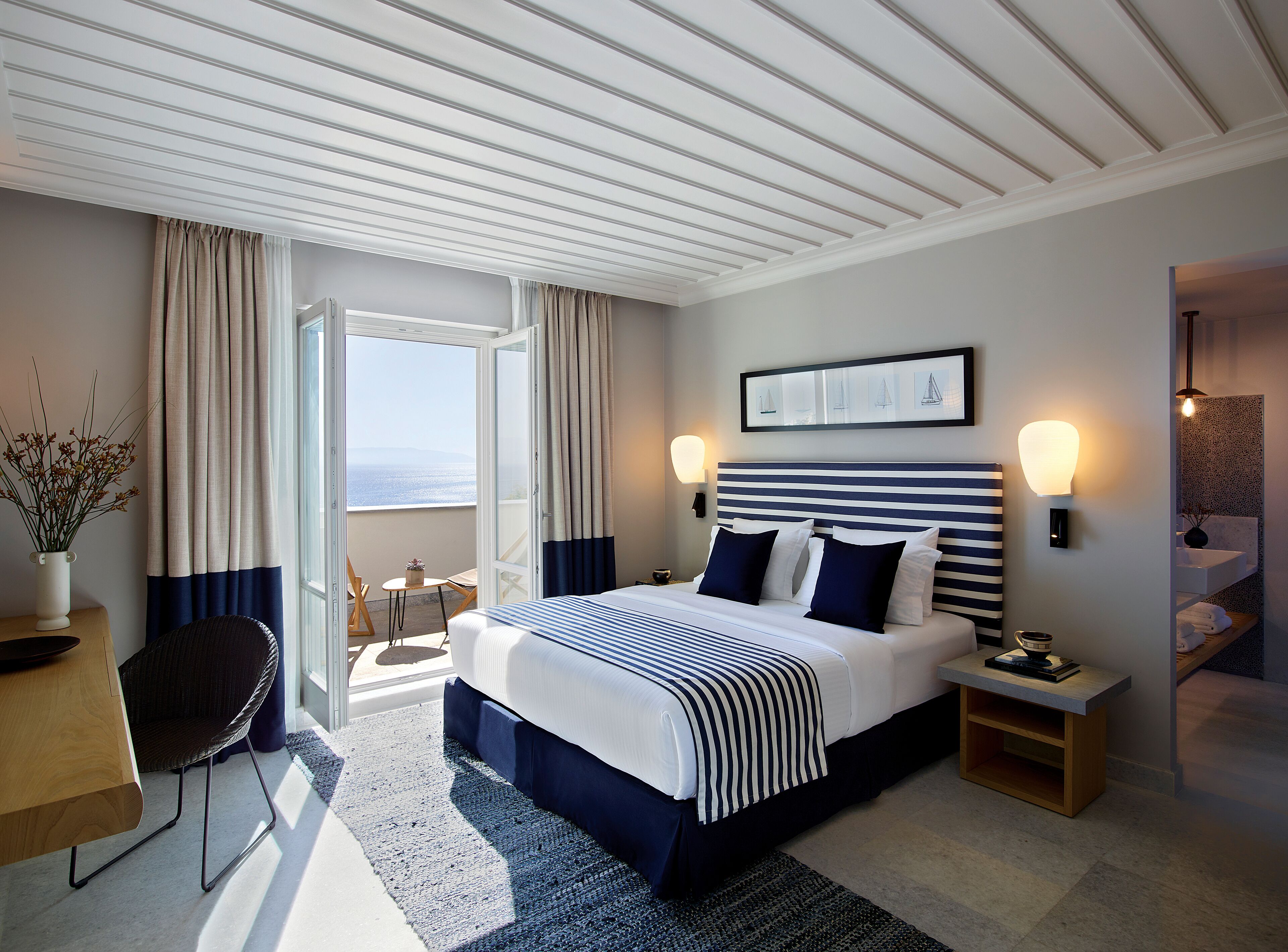 Island Suite, Sea View | Egyptian cotton sheets, premium bedding, down duvets, memory-foam beds