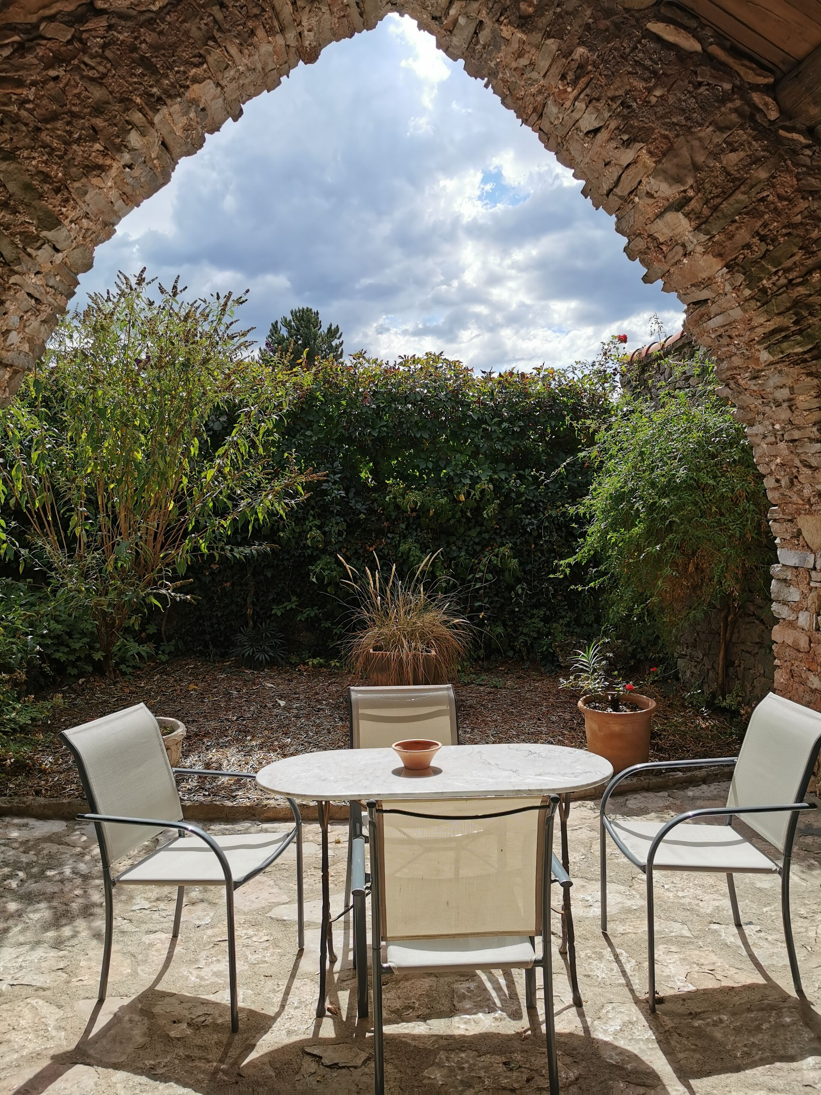 Familie vierpersoonskamer, 1 queensize bed met slaapbank (Jasse) | Terras