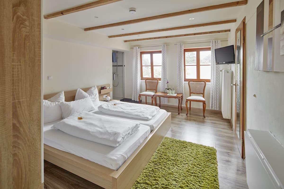 Habitación doble | Ropa de cama hipoalergénica, minibar, escritorio y cortinas blackout