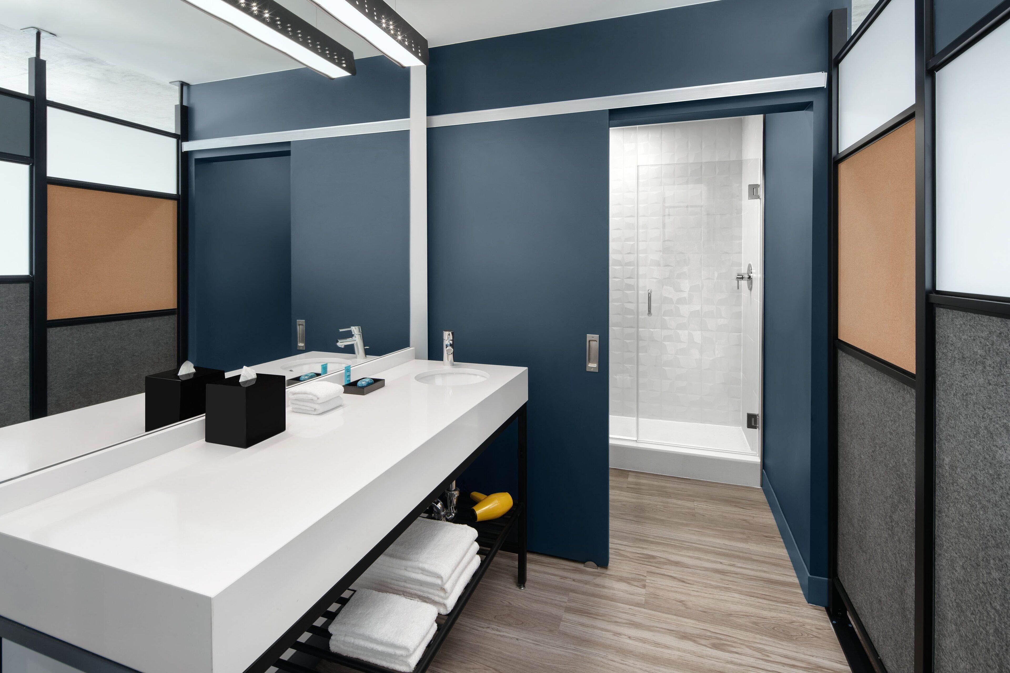 free toiletries, hair dryer, towels, soap