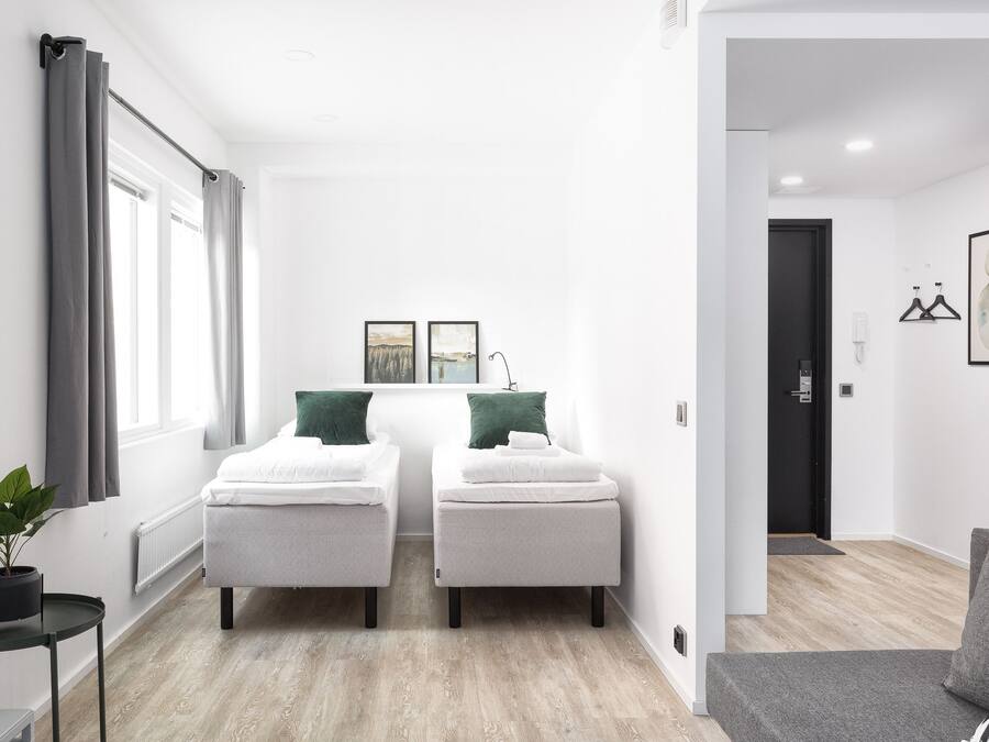 Family Studio, Kitchen | Desk, blackout drapes, soundproofing, iron/ironing board