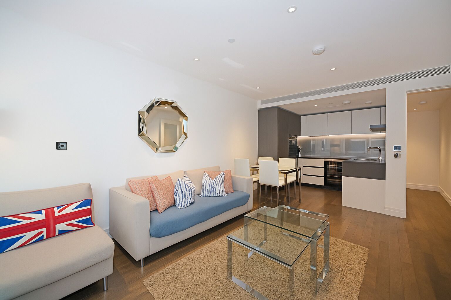 Family Apartment, 2 Bedrooms, Garden View | Living area | Flat-screen TV, heated floors