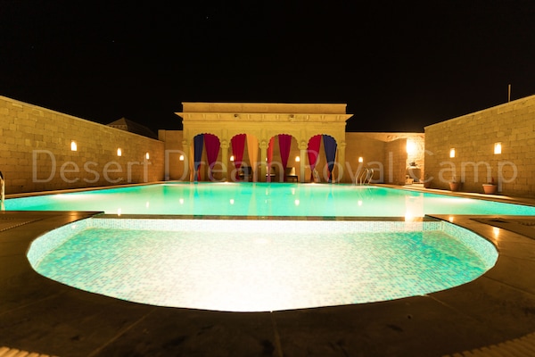 Outdoor pool, open 8:00 AM to 9:00 PM, sun loungers