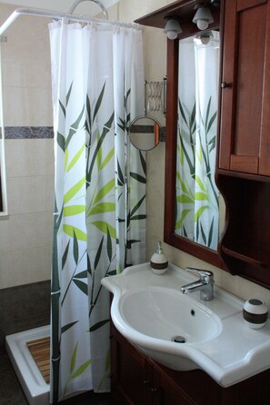 Ducha, secador de pelo, bidet, toallas