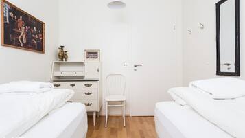 Twin Room, Shared Bathroom | Blackout drapes, soundproofing, free WiFi, bed sheets