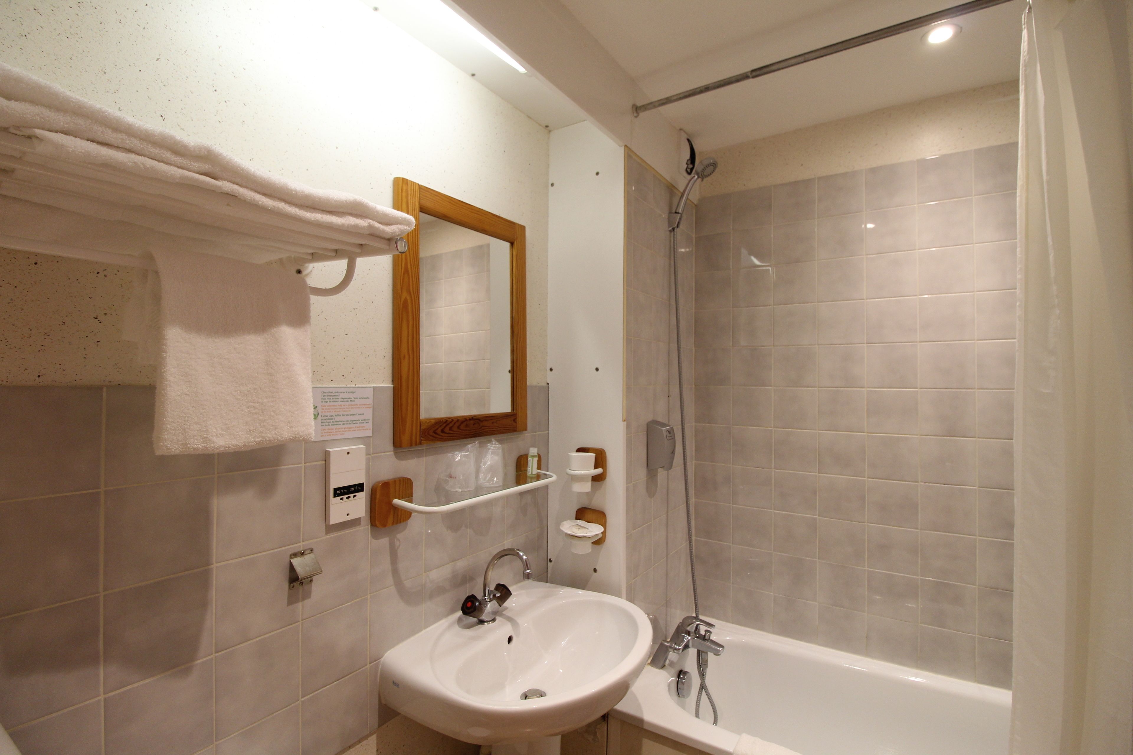 shower, free toiletries, hair dryer, soap